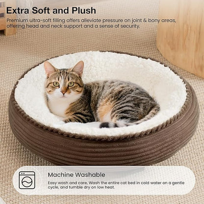 Love's cabin Round Donut Cat and Dog Cushion Bed, 20in Pet Bed - Image 7