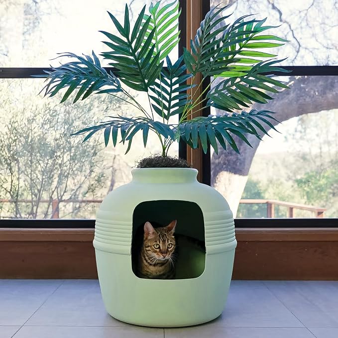 Good Pet Stuff Hidden Litter Box Planter, Decorative Cat Litter Enclosure - Image 13