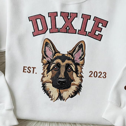 GODLOVER Custom Embroidered Dog Mom Sweatshirt and Hoodie, Line Art Dog Cat - Image 6