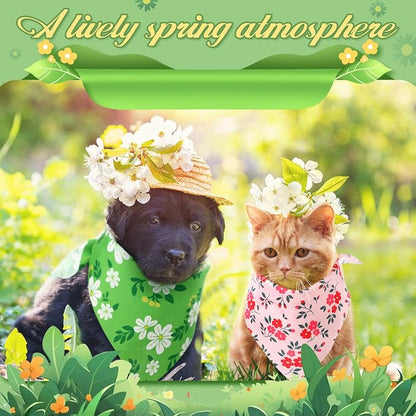 Weewooday 50 Pcs Spring Dog Bandanas Bulk - Image 4