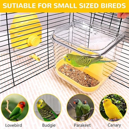 Bird Bath for Cage Bird Shower Bath Parrot Cage Feeder Cage Accessories - Image 4