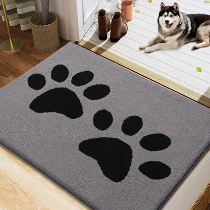 Buganda Dog Door Mat for Muddy Paws, Absorbent Dirt Trapper Washable Indoor by Buganda
