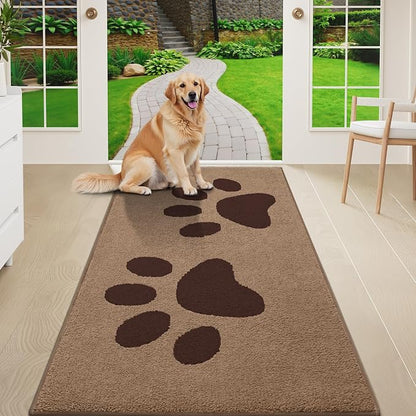 Buganda Dog Door Mat for Muddy Paws, Absorbent Dirt Trapper Washable Indoor by Buganda