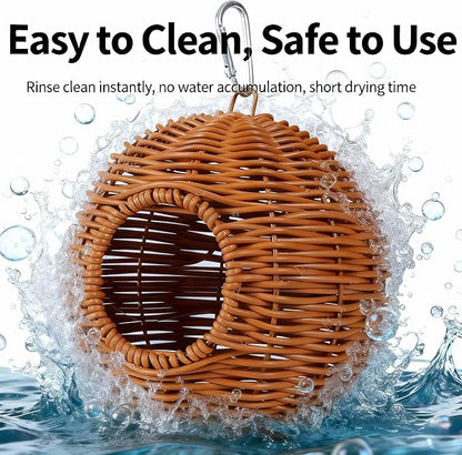 Parakeet Nest Bird Cage Accessories, Chew-Proof Steel Frame & Washable Small - Image 4