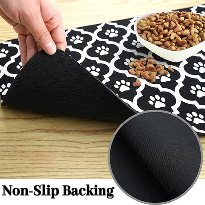 Dog Food Mat 17X30 Inch Pet Feeding Absorbent Mats - Image 5