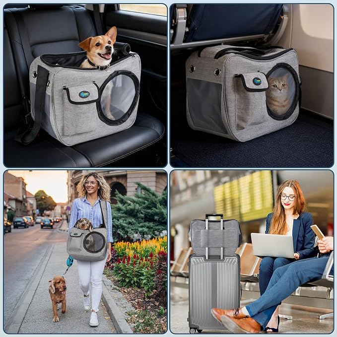 OWNPETS Pet Sling Carrier, Pet Airline Carrier Travel Bag, Fit 10~13lb Small - Image 8