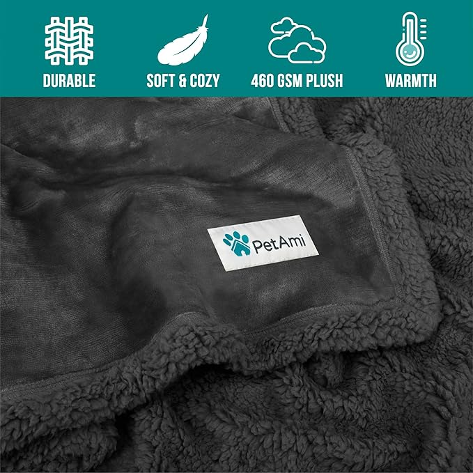 PetAmi Dog Blanket for Bed, XL Pet Blanket Large Dogs, Fleece Furniture Couch - Image 8