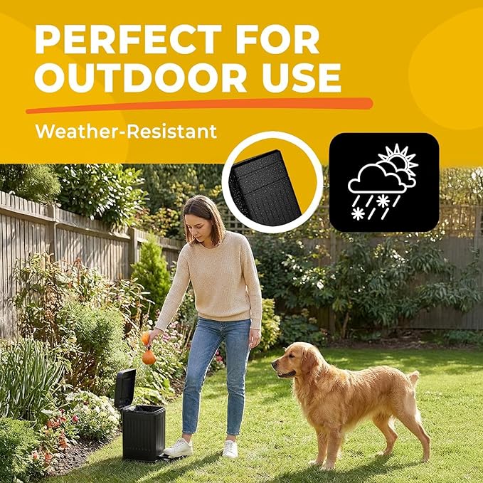 Small Dog Poop Trash Can Outside, 1.3 Gal Stainless Steel Dog Waste Trash Can - Image 3