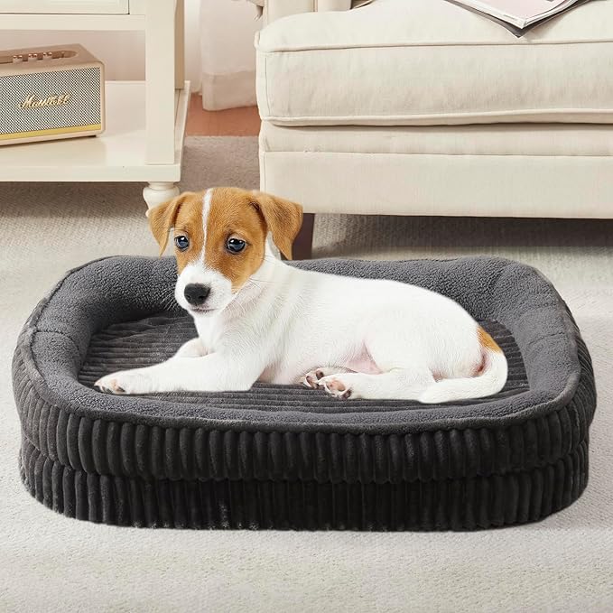 Orthopedic Dog Bed for Small Dogs Breeds, High Density Egg Crate Foam Dog Sofa - Image 8