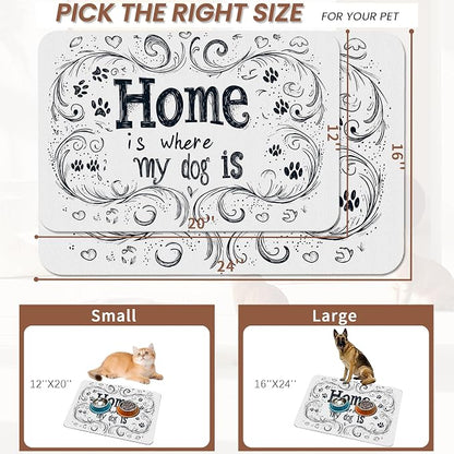 Home is Where My Dog is Dog Food Mat - Image 2