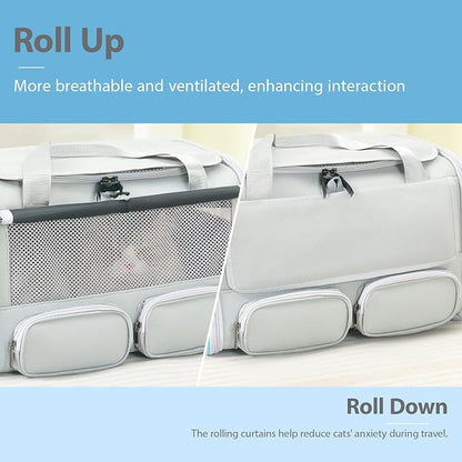 Cat, Dog Carrier for Pets up to 15 lbs, Soft-Sided Collapsible Pet Carrier - Image 6