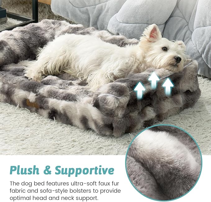 Faux Fur Orthopedic Dog Bed, Dog Bed - Image 4