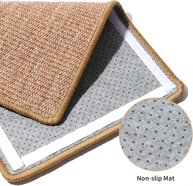 FUKUMARU Cat Scratcher Mat, 23.6 X 15.7 Inch Natural Sisal Cat Scratch Mats - Image 6