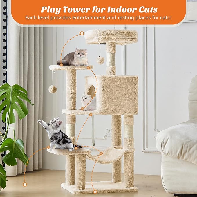 Cat Tree Tower 44 Inch, Small Cat Tower - Image 5