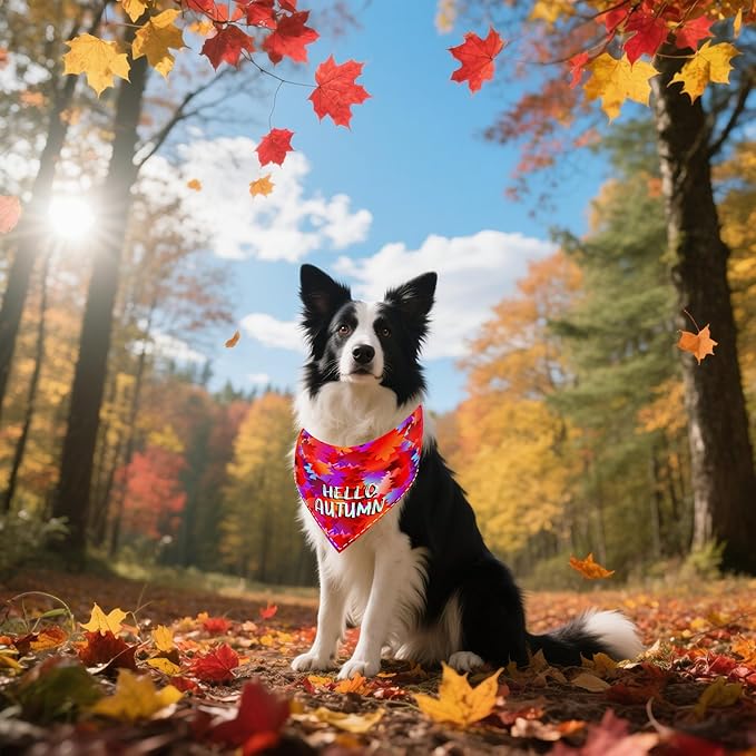 30 Pack Fall Dog Bandanas Bulk for Large Dogs 33 Inch XL Stitch Edge Dog - Image 6