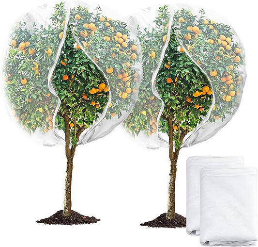 2 Pack 6 x 6.6 ft Large Fruits Tree Netting, Garden Mesh Insect Tree Cover by Waybas