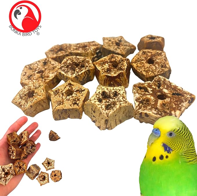 Bonka Bird Toys 3893 Natural Mahogany Sliced Pods Chew Toys, Durable Bird-Safe - Image 3