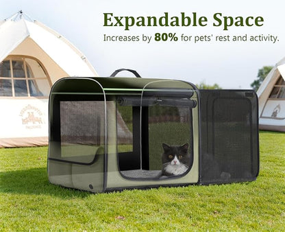 Pecute Dog Car Carrier Stable and Light Weight, Expandable Extra Space Dog - Image 3