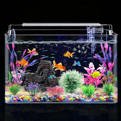 Fish Tank Accessories, Aquarium Fish Tank Plastic Plants and Cave Rock - Image 8