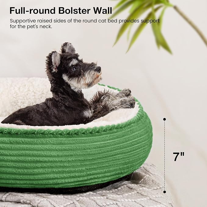 Love's cabin Round Donut Cat and Dog Cushion Bed, 25in Pet Bed - Image 5