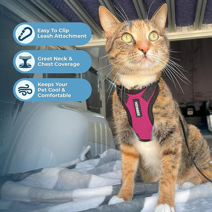 Voyager Escape-Proof Step-in Lock Cat Harness & 5ft Neoprene-Handle Leash Set - Image 5