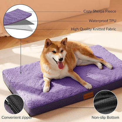 Patas Lague Orthopedic XL Dog Bed Large Sized Dog 42''X28'', Soft Waterproof - Image 3