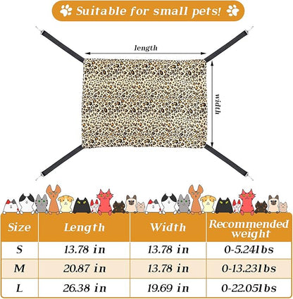 Jetec 2 Pieces Reversible Cat Hanging Hammock Soft Breathable Pet Cage Hammock - Image 3