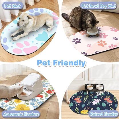 Dog Food Mat 20''x12'', Small Pet Feeding Mat, Non-Slip Rubber Pet Food Mat - Image 6