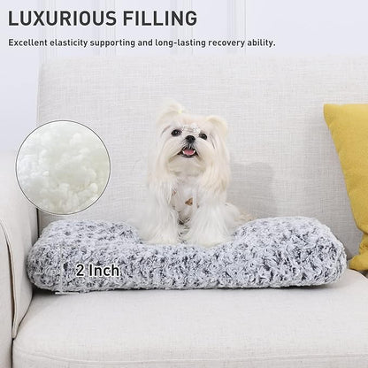 KSIIA Washable Dog Bed Deluxe Plush Dog Crate Beds Comfy Kennel Pad Anti-Slip - Image 3