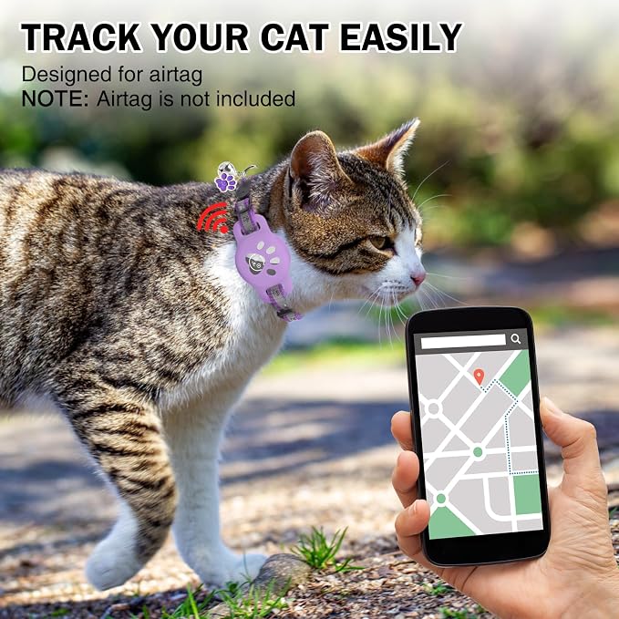 Airtag Cat Collar Breakaway, Reflective Kitten Collar - Image 7