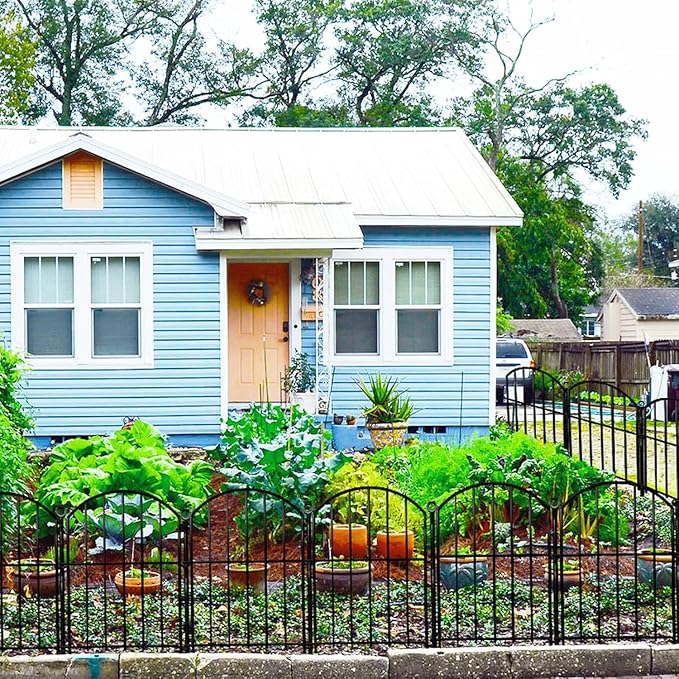 Decorative Garden Fence 17inx13in, 26 Pack Rustproof Metal No Dig Fence Animal - Image 7