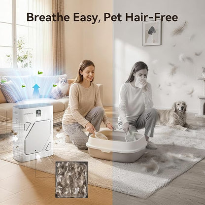 Meowant Air Purifier for Home Large Room 2600ft², H13 HEPA Filter, Double Air - Image 2
