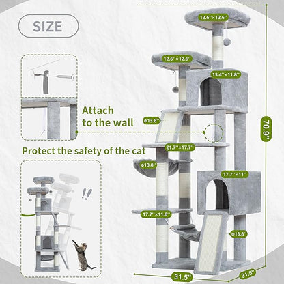 Cat Tree for Indoor Cats, Sturdy Cat Tree House - Image 7