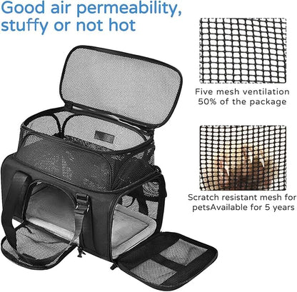 Airline Approved Pet Carrier, Collapsible Cat Carrier, Expandable Dog Carrier - Image 3