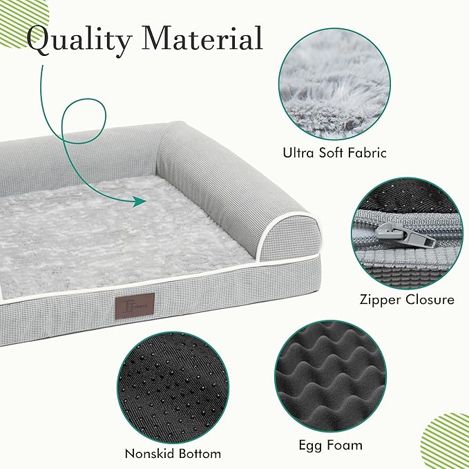 Orthopedic Dog Beds for Small Medium Dogs, Waterproof Lined Egg Crate Foam Pet - Image 4