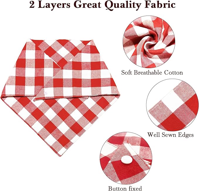 Christmas Plaid Dog Bandana - Image 4