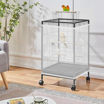 ASOCEA Large Bird Cage Seed Cather, Bird Cage Cover Adjustable Soft Airy Skirt - Image 6