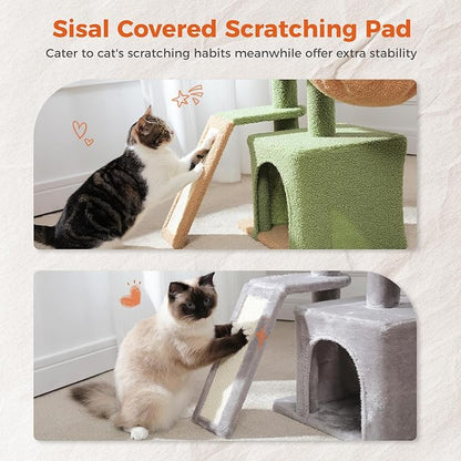 PETEPELA Cactus Cat Tree for Indoor Cats, Cozy Hammock and Removable Top Bed - Image 7