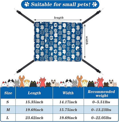 Jetec 2 Pack Cat Hammock for Cage, Catio Accessories Reversible Soft Cats Bed - Image 3