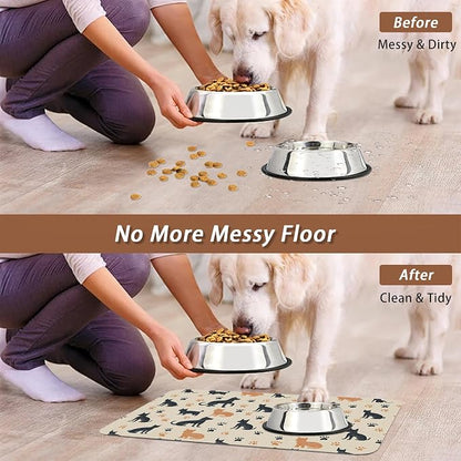 Cute Cat Paw Prints Dog Food Mat - Image 5