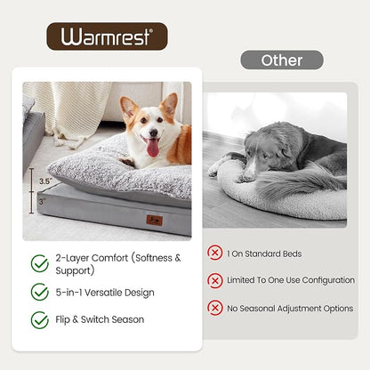 2-Pack Waterproof Dog Bed Medium Size Dogs, Plush Cushion & Orthopedic - Image 7