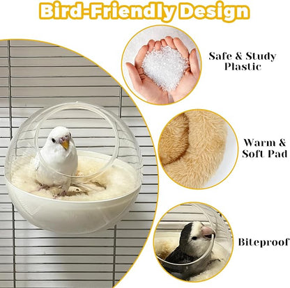 Bird Nest for Cage Bite-Resistant, Washable Clear Observation Small Bird House - Image 6