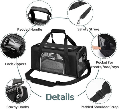 TSA Approved Pet Carrier for Small Medium Cats and Dogs | Dog Carrier - Image 4
