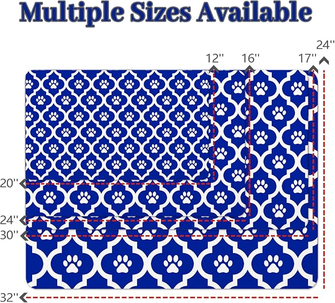 Dog Food Mat 12X20 Inch Pet Feeding Absorbent Mats - Image 4