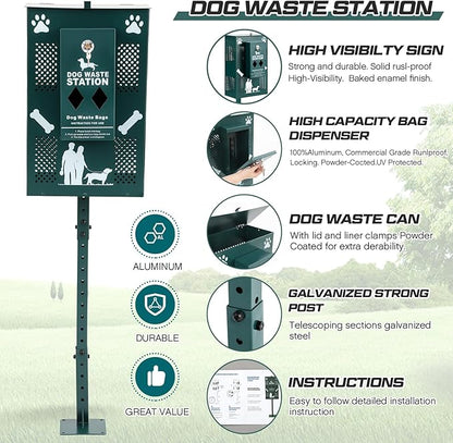 Abbylike Compact Dog Waste Station Outdoor - Image 3