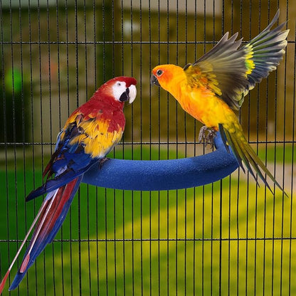 U Shape Parrot Perch Stand Toy Bird Platform Sand Paw Grinding Clean Stick - Image 2
