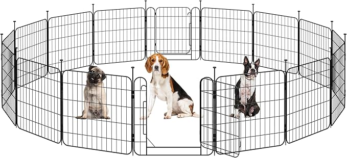 Yaheetech Expandable Dog Playpen, 16 Panel 24 inch Puppy Playpen by Yaheetech
