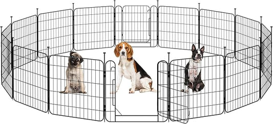 Yaheetech Expandable Dog Playpen, 16 Panel 24 inch Puppy Playpen by Yaheetech