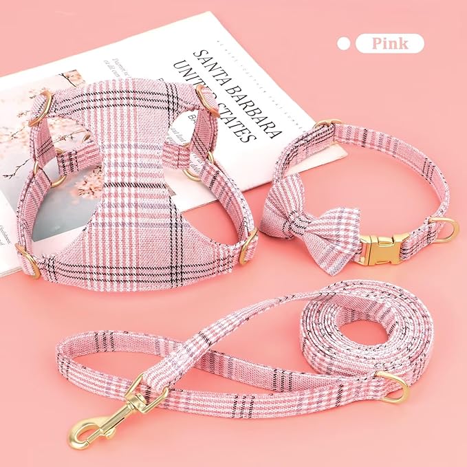 Beirui Cute Small Dog Harness Collar and Leash Set - Image 2