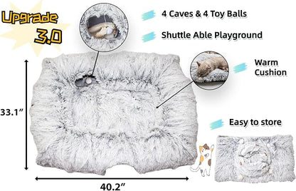 XxingSheep 4 Cave Shuttled XL Cat Tunnel Bed - Image 4